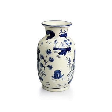 LXINDIA vases ExclusiveLane 'Japanese Hut' Decorative Ceramic Vases (9.6 Inches)