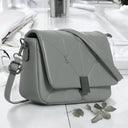 LX INDIA Bag Grey EXOTIC Quilted Flip Lock Detachable Shoulder Strap