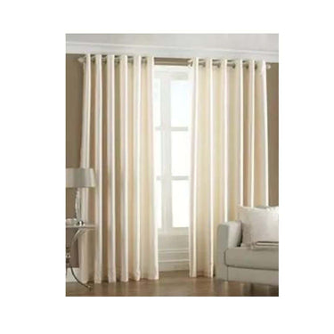 LXINDIA Curtains Exporthub 2 Piece Eyelet Polyester Door Curtain Set  7ft Cream