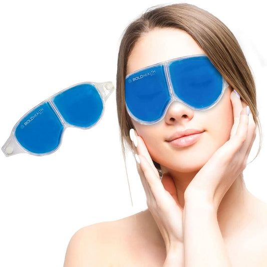 LX INDIA Eye Mask Eye Mask with Cooling Gel , Eye Patches Eye Cooling Gel Pad Stretchable for Eye Relaxing for Women and Men (Blue)