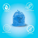 LXINDIA Bag Ezee Blue Garbage Bags Small 17 x 19 Inch 120 Pcs ( Pack of 3)