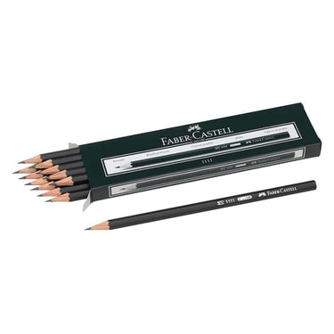 LXINDIA Pencil Faber Castell Black Matt 1111 HB, Pack of 10