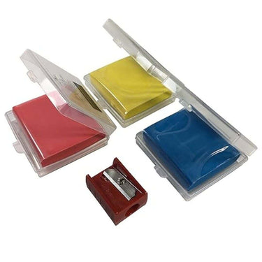 LXINDIA Eraser Faber Castell Colored Eraser With Plastic Case and Sharpener