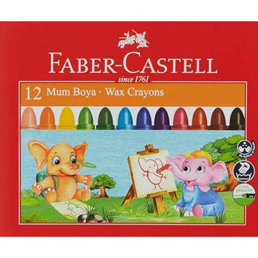 LXINDIA Crayons Faber Castell Jumbo Wax Crayons (12 Shades)