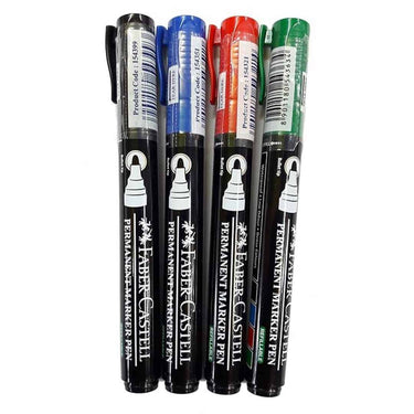 LXINDIA marker Faber Castell Thick Permanent Marker Pen Pack Of 10 (2Blue 2Red 2Green 4Black)