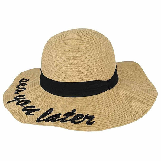 LX INDIA Caps and Hats FabSeasons Chic Foldable Women's Sun Hat - Stylish Wide Brim Beach Cap for Summer Sun Protection