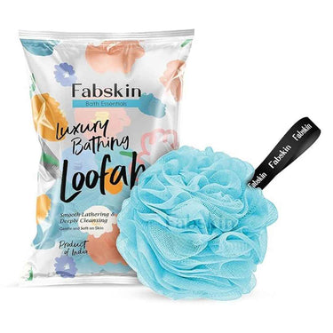 LXINDIA Loofah FABSKIN Loofah Sponge Scrubber Exfoliator for Women and Men (Blue)