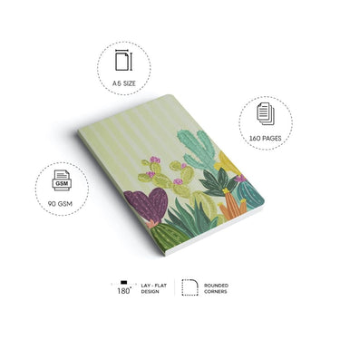 LXINDIA Note pad FACTOR NOTES A5 Notebook Ruled 90 GSM 160 Pages (PricklyPair)