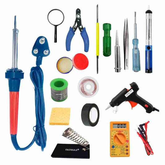 LX INDIA soldering iron FADMAN SOLDERING IRON 60 W | BEST BUNDLE KIT | PACK OF 16 | SOLDERING IRON KIT