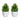 LX INDIA Plants FAME ADDA Plastic Artificial Plants with Pot Set of 2(Green)