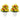 LX INDIA Plants FAME ADDA Plastic Artificial Plants with Pot Set of 2(Red Yellow)