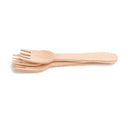 LXINDIA Disposables Fancyara Disposable Wooden Spoons and Forks Pack of 100