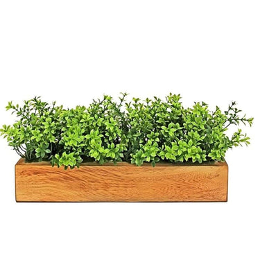 fancymart Artificial Gardenia Plant Bunch in Wood Planter