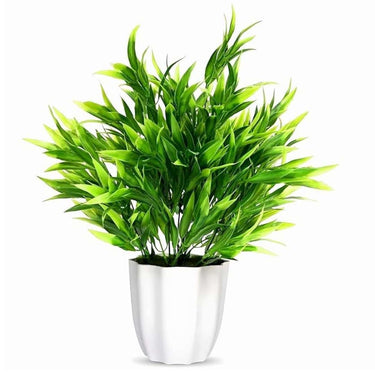 LXINDIA Plants fancymart Artificial Bamboo Leaves Potted Plant Perfect for Home