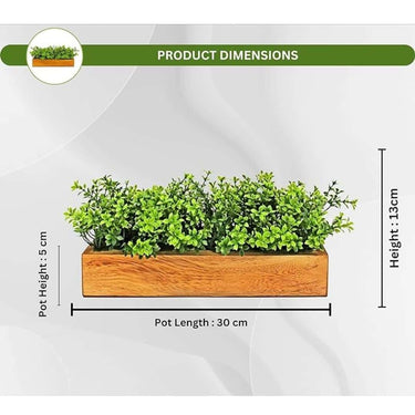 LXINDIA Plants fancymart Artificial Gardenia Plant Bunch in Wood Planter