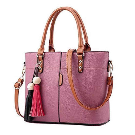 LXINDIA Bag Fargo Flames PU Leather Women's Satchel Handbag (Purple_FGO-208)