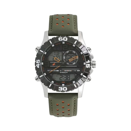 LX INDIA Digital Watches Green Fastrack Analog-Digital Black Dial Men's Watch