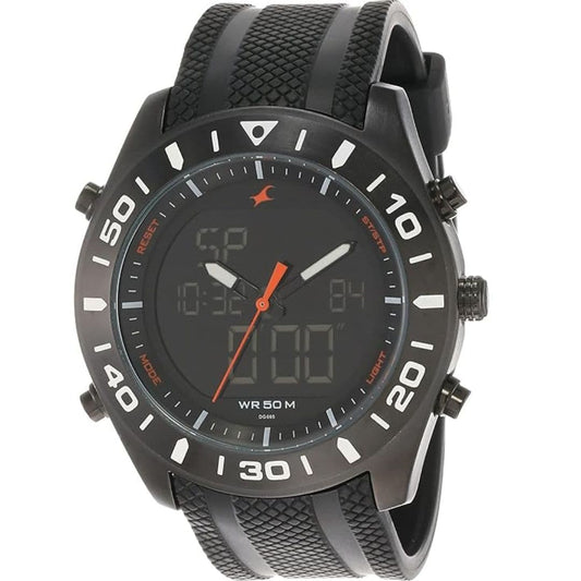 LX INDIA Digital Watch Fastrack Casual Analog-Digital Black Dial Men's Watch