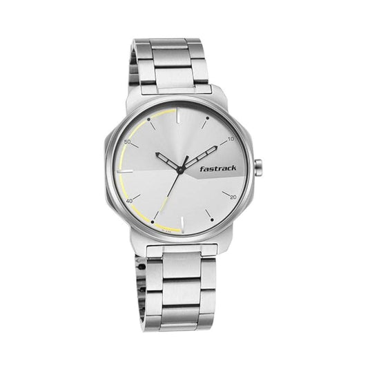 LX INDIA Analog Watch Fastrack Casual Analog Silver Dial Men's Watch-3254SM01 (Silver)