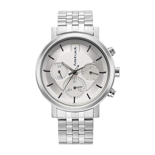 LX INDIA Analog Watch Fastrack Men Tick Tock White Dial Analog Watch  (Silver)