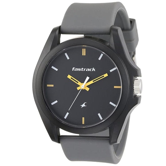 LX INDIA Wrist Analog Watch Fastrack Tees Analog Grey Dial Unisex-Adult Watch-68011PP08 (Gray)