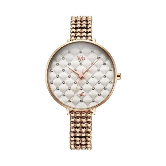 LX INDIA Watch for Women Fastrack Vyb Iconique Quartz Analog White Dial Watch