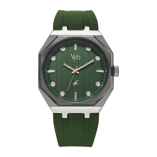 LX INDIA Analog Watch Fastrack Vyb Rebel Quartz Analog Green Dial Watch for Men