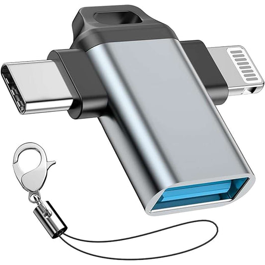 LX INDIA USB C & OTG Cables FEDUS 2-in-1 OTG adapter, Cable, Light ning & USB C to 3.0 Adapter