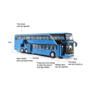 LXINDIA Toys FEXXA Exclusive Alloy Metal Pull Back Bus Blue