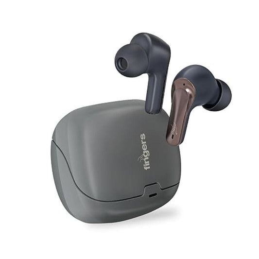 LX INDIA Earbuds Dark Silver + Gun Metal FINGERS ANC-Paradise TWS Earbuds