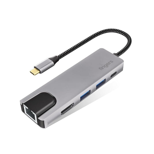 LX INDIA USB HUB FINGERS Ultimo 5-in-1 Type-C USB Hub