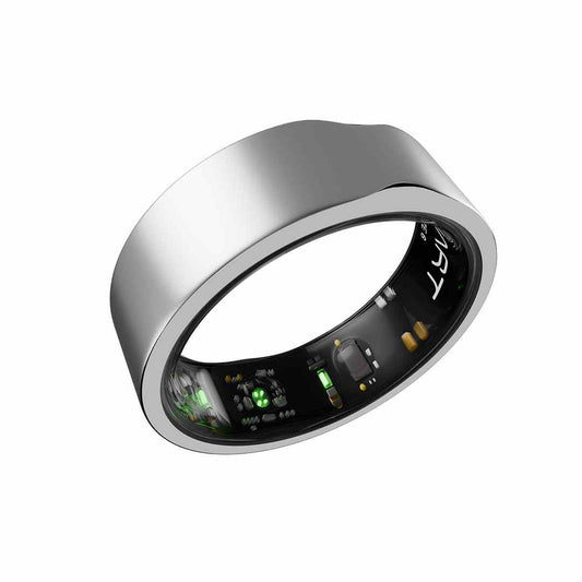 LX INDIA Smart Ring FITTR HART X2 Smart Ring (Frost Silver, 11)
