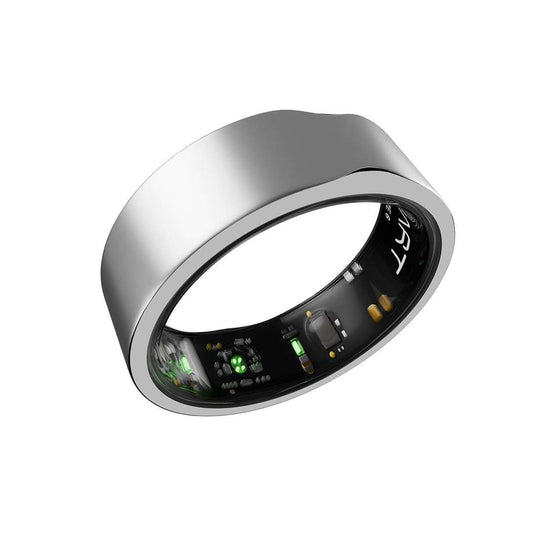 LX INDIA Smart Ring FITTR HART X2 Smart Ring (Frost Silver, 6)