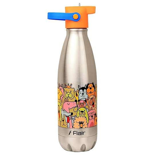 LX INDIA Water Bottle FLAIR Cola Crush 500 ml Stainless Steel Insulated Water Bottle with Straw for Kids & Adults