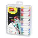 LXINDIA Sketch Pen FLAIR Creative Series Acrylic Paint Pen Set 12 Shades Pack