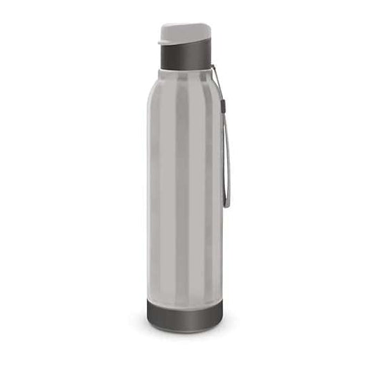 LX INDIA Water Bottle FLAIR Edge Steel Inner Insulated Water Bottle 650 ml - Grey