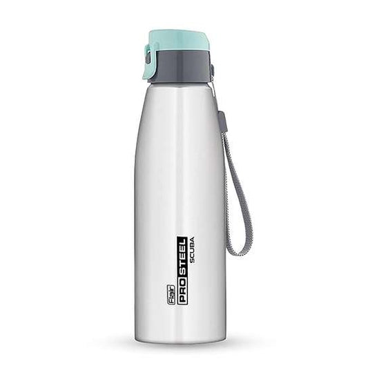 LX INDIA Water Bottle FLAIR Scuba Pro Steel Bottle - Flip Top Water Bottle 600 ml (Blue)