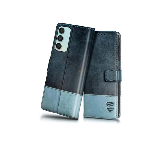 LXINDIA Protection Covers FLIPPED Vegan Leather Flip Case Back Cover for Samsung Galaxy M55 5G