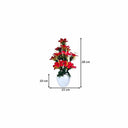 LXINDIA Plants Flora Planet Plastic Artificial Plants With Vase Red