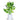 LX INDIA Plants Flora Planet Potted Plants Indoor Small Artificial Silk Plants (Light Green)