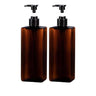 LXINDIA Shampoo Dispenser Forest Clay Empty Plastic Shampoo Dispenser (Pack of 2)