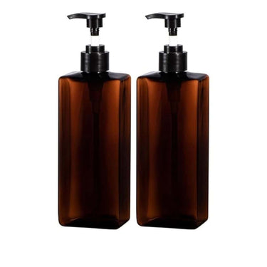 LXINDIA Shampoo Dispenser Forest Clay Empty Plastic Shampoo Dispenser (Pack of 2)