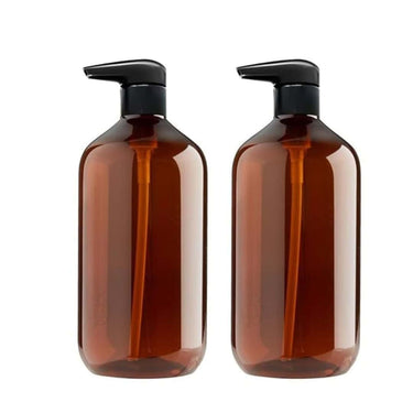 LXINDIA Shampoo Dispenser Forest Clay Shampoo Dispenser Pack of 2 (Amber)