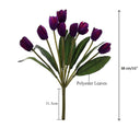 LXINDIA Plants Fourwalls Beautiful Artificial Polyester and Plastic Tulip Flower(Purple)