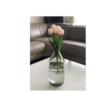 LXINDIA Plants Fourwalls Beautiful Artificial Polyester and Plastic Tulip Flower(White)