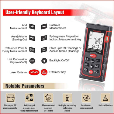 LXINDIA Measuring tools FREEMANS PRO L40 Professional Laser Distance Meter 40m