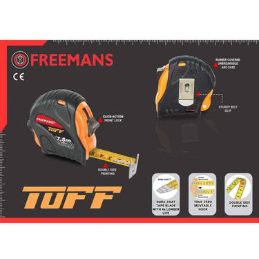 LXINDIA Measuring tools FREEMANS TUFF Steel Measuring Tape 7.5m