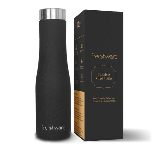 LXINDIA bottle Frenchware 1 Litre, Premium Stainless Steel, Shadow Black Water Bottle