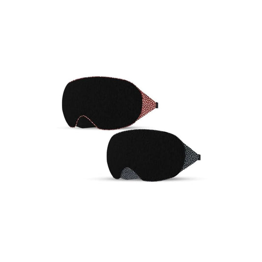 LX INDIA Eye Mask Friends of Meditation 100% Cotton Sleep Mask (2-Pack (Black & Red))