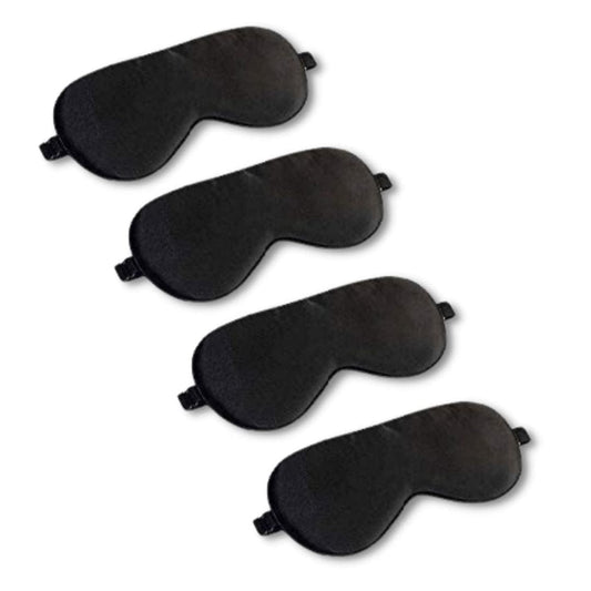 LX INDIA Eye Mask Friends of Meditation Mulberry Silk Super Smooth Sleep Mask and Blind Fold (Pack of 4)